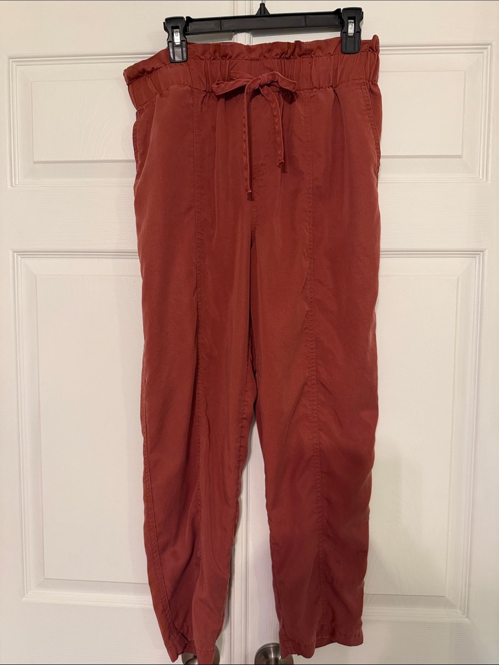 A New Day Women’s Rust Paperbag Waist Drawstring Pants